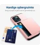 Apple iPhone 14 Pro Hoesje met Kaart Houder Back Cover Roze Goud