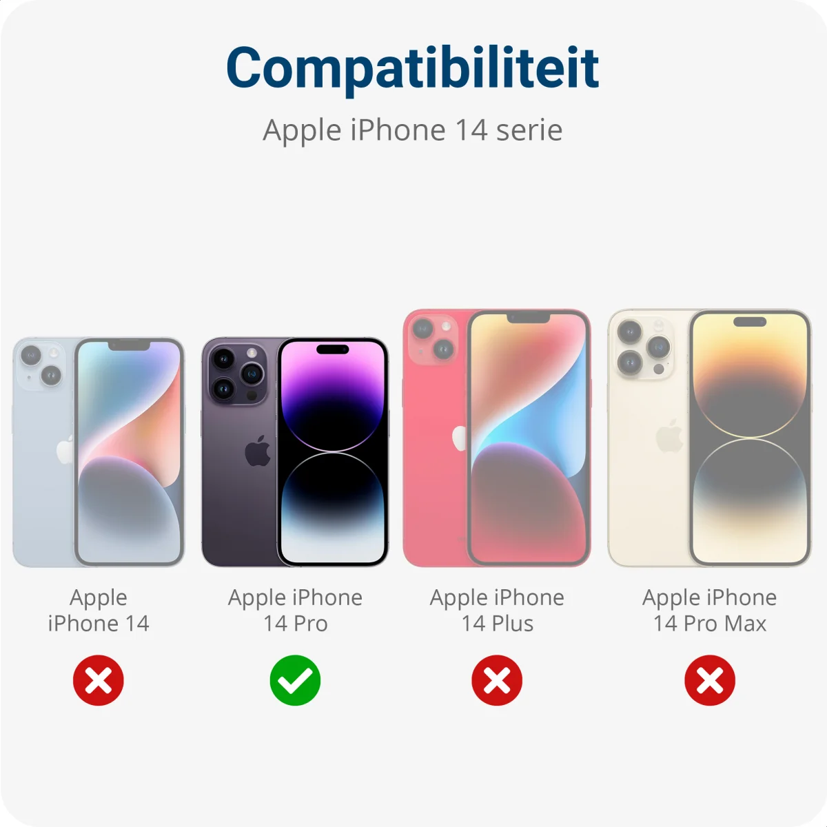 Apple iPhone 14 Pro Hoesje met Kaart Houder Back Cover Blauw afbeelding 13