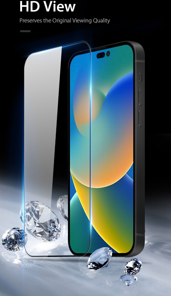 Dux Ducis Apple iPhone 14 Pro Screen Protector 9H Tempered Glass afbeelding 7