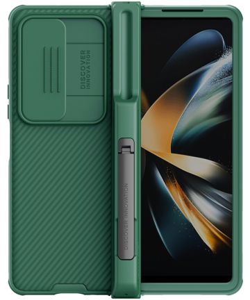 Nillkin CamShield Samsung Galaxy Z Fold 4 Hoesje Pen Edition Groen Hoesjes