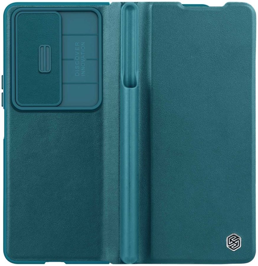 Nillkin Qin Pro Samsung Galaxy Z Fold 4 Hoesje met Camera Slider Groen afbeelding 3