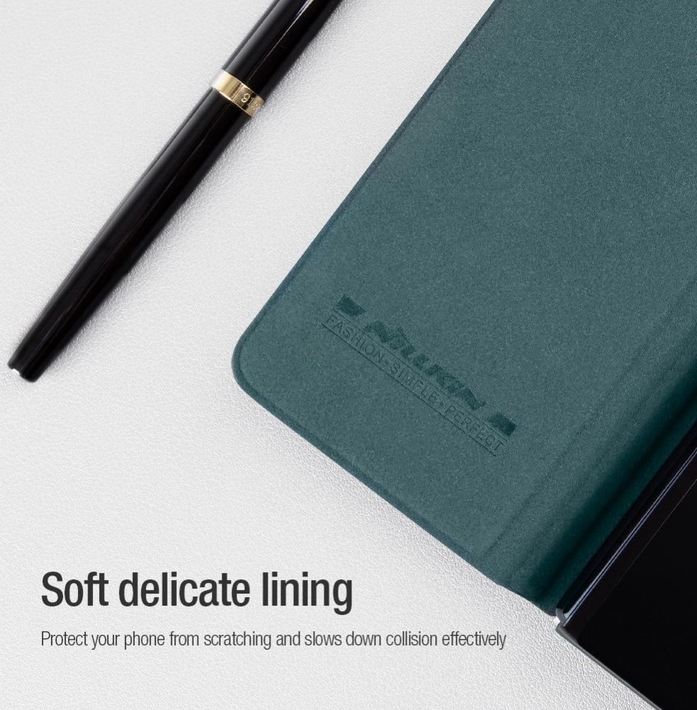 Nillkin Qin Pro Samsung Galaxy Z Fold 4 Hoesje met Camera Slider Groen afbeelding 8