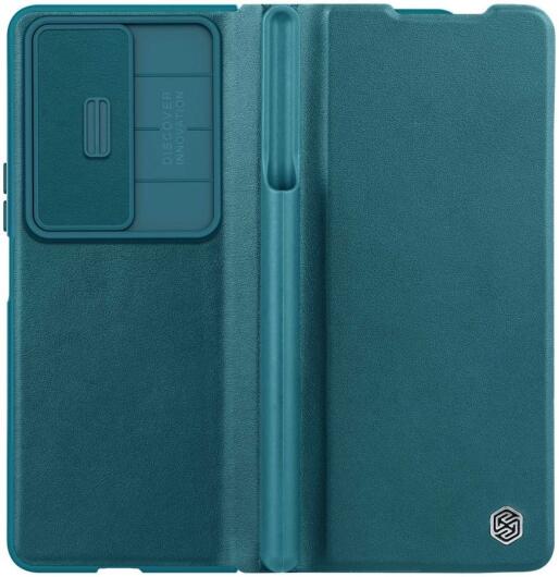 Nillkin Qin Pro Samsung Galaxy Z Fold 4 Hoesje met Camera Slider Groen afbeelding 3