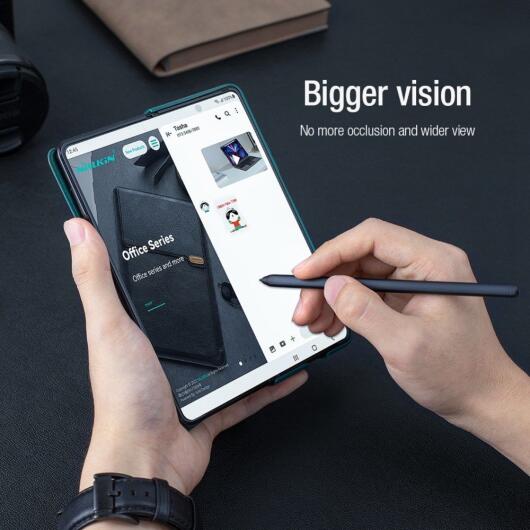 Nillkin Qin Pro Samsung Galaxy Z Fold 4 Hoesje met Camera Slider Groen afbeelding 5