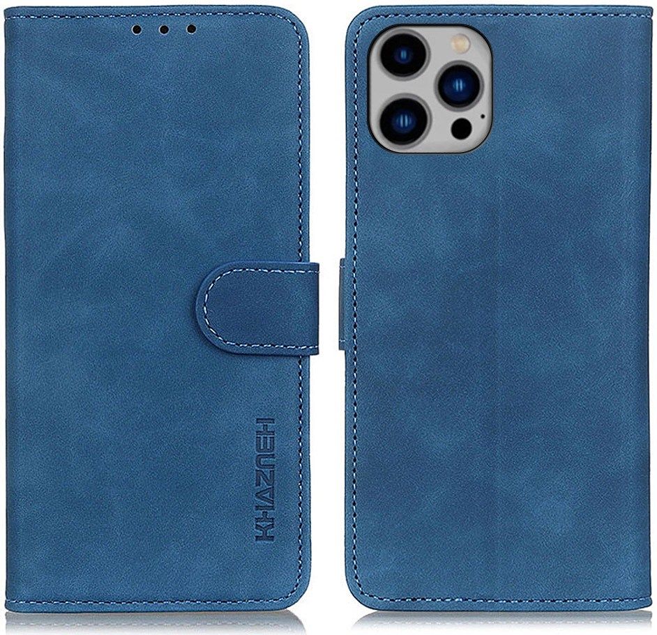 KHAZNEH Apple iPhone 14 Plus Hoesje Retro Wallet Book Case Blauw afbeelding 2