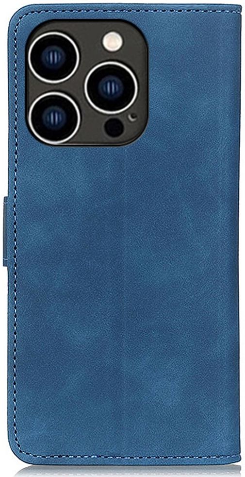 KHAZNEH Apple iPhone 14 Pro Hoesje Retro Wallet Book Case Blauw afbeelding 7