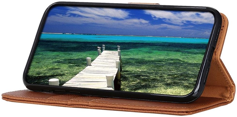 KHAZNEH Apple iPhone 14 Plus Hoesje Portemonnee Book Case Bruin afbeelding 4