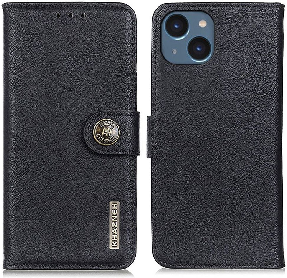 KHAZNEH Apple iPhone 14 Plus Hoesje Portemonnee Book Case Zwart afbeelding 2
