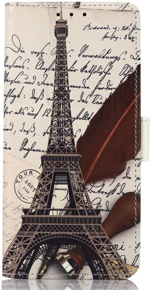 Apple iPhone 14 Pro Max Hoesje Portemonnee Book Case Eiffeltoren Print afbeelding 1