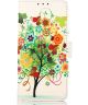 Apple iPhone 14 Pro Max Hoesje Portemonnee Book Case Tree Print
