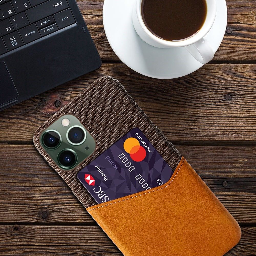 Apple iPhone 14 Pro Hoesje met Kaarthouder Back Cover Oranje afbeelding 4