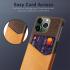 Apple iPhone 14 Pro Hoesje met Kaarthouder Back Cover Oranje afbeelding 2