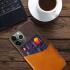 Apple iPhone 14 Pro Hoesje met Kaarthouder Back Cover Oranje afbeelding 4