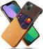 Apple iPhone 14 Hoesje met Kaarthouder Back Cover Oranje afbeelding 1