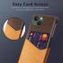 Apple iPhone 14 Hoesje met Kaarthouder Back Cover Oranje afbeelding 2