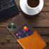 Apple iPhone 14 Hoesje met Kaarthouder Back Cover Oranje afbeelding 4