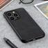 Apple iPhone 14 Pro Hoesje met Kunstleer Coating Zwart afbeelding 3