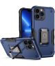 Apple iPhone 14 Pro Max Hoesje Hybride Kickstand Back Cover Blauw