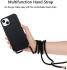 Apple iPhone 14 Hoesje Back Cover Flexibel TPU met Koord Zwart afbeelding 3