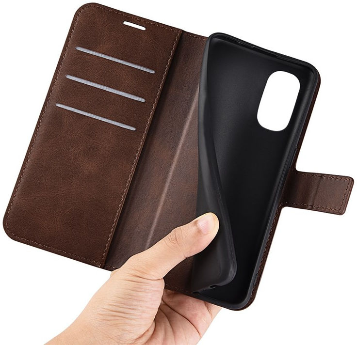 Motorola Moto G52 / G82 Hoesje Vintage Wallet Book Case Bruin afbeelding 5