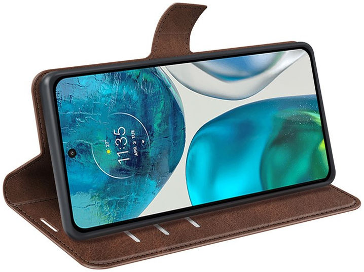 Motorola Moto G52 / G82 Hoesje Vintage Wallet Book Case Bruin afbeelding 6