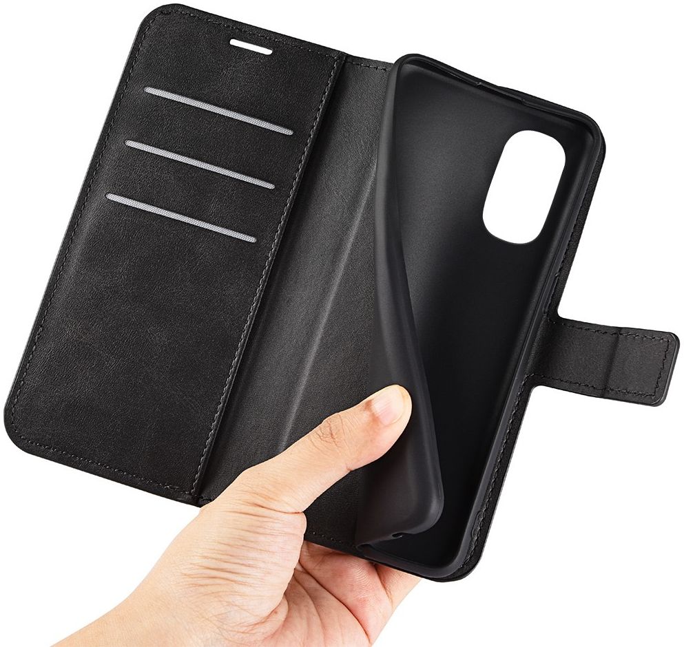Motorola Moto G52 / G82 Hoesje Vintage Wallet Book Case Zwart afbeelding 5