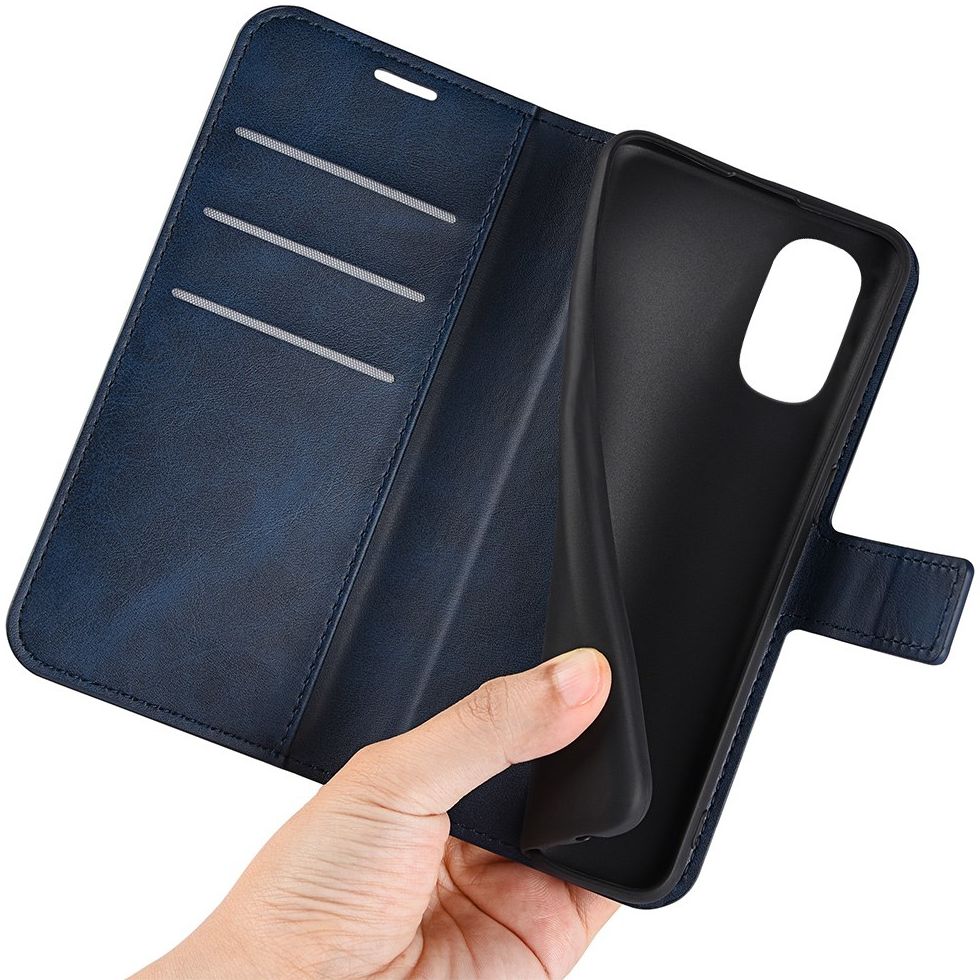 Motorola Moto G52 / G82 Hoesje Vintage Wallet Book Case Blauw afbeelding 5
