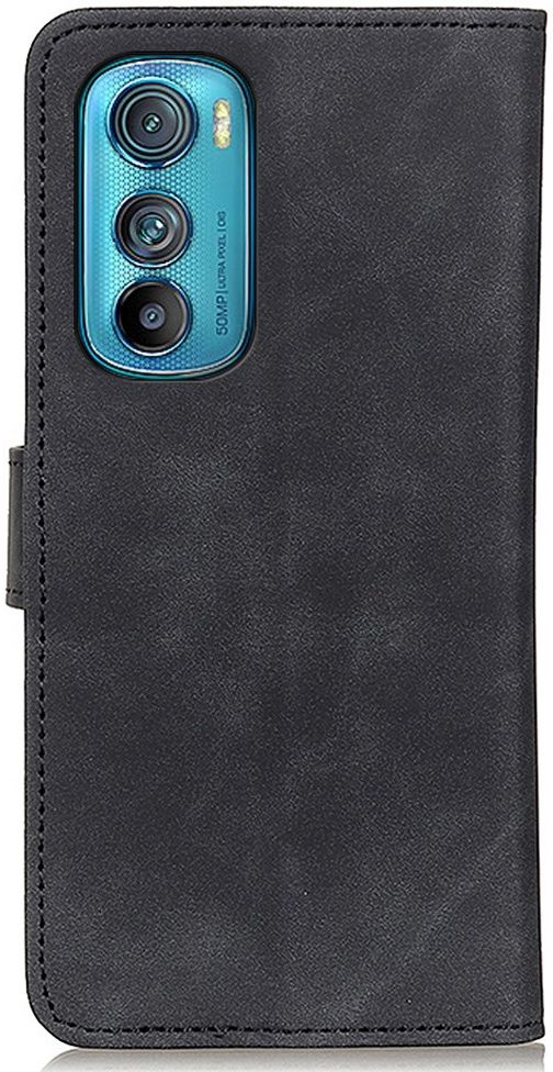KHAZNEH Motorola Edge 30 Hoesje Retro Wallet Book Case Kunstleer Zwart afbeelding 7