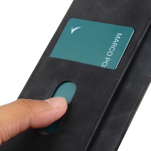 KHAZNEH Motorola Edge 30 Hoesje Retro Wallet Book Case Kunstleer Zwart afbeelding 5