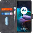 KHAZNEH Motorola Edge 30 Hoesje Retro Wallet Book Case Kunstleer Zwart afbeelding 1
