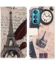 Motorola Edge 30 Hoesje Portemonnee Eiffeltoren Print