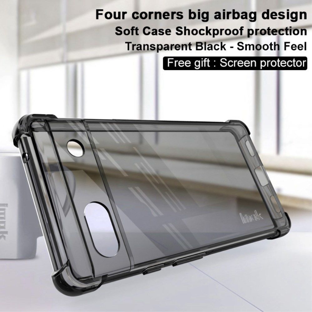 IMAK Google Pixel 6A Hoesje + Screen Protector Zwart afbeelding 2