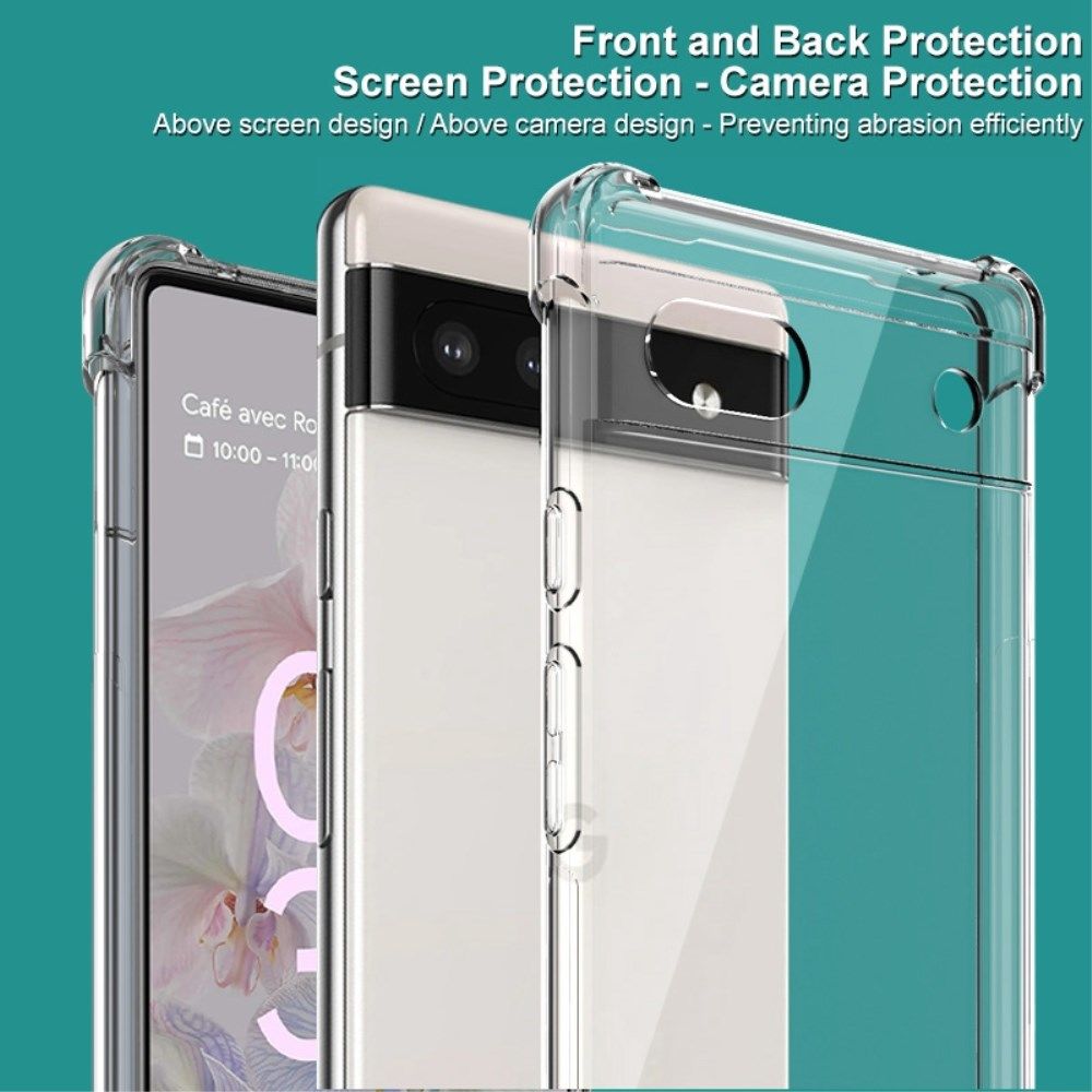 IMAK Google Pixel 6A Hoesje + Screen Protector Zwart afbeelding 3