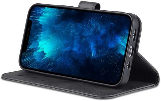 AZNS Apple iPhone 14 Pro Max Hoesje Wallet Book Case Kunstleer Zwart afbeelding 3