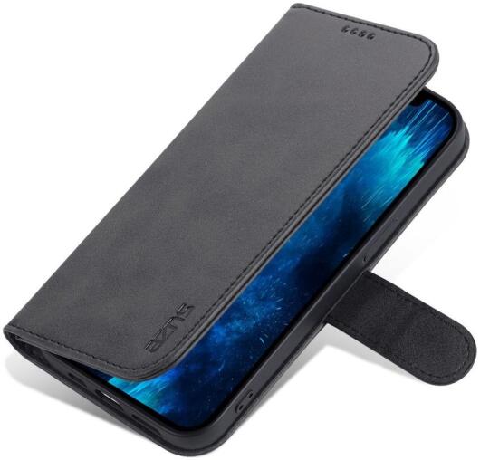 AZNS Apple iPhone 14 Pro Max Hoesje Wallet Book Case Kunstleer Zwart afbeelding 6