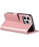 AZNS Apple iPhone 14 Pro Max Hoesje Wallet Book Case Kunstleer Roze