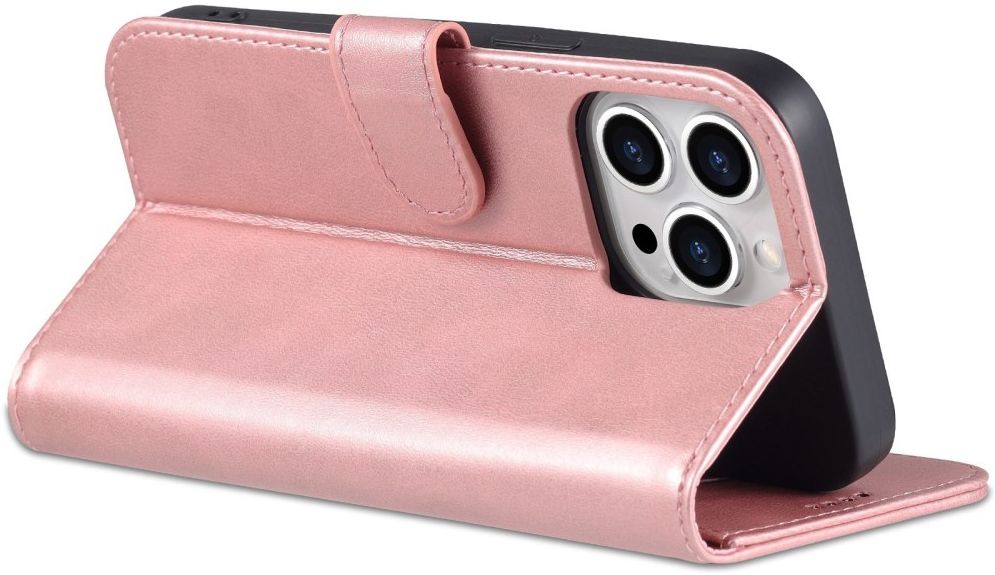 AZNS Apple iPhone 14 Pro Max Hoesje Wallet Book Case Kunstleer Roze afbeelding 4