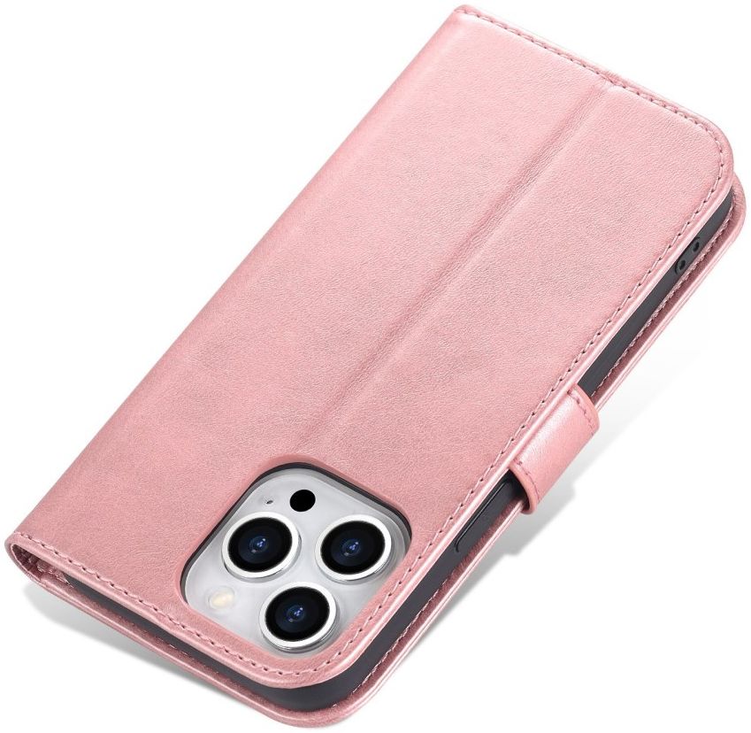 AZNS Apple iPhone 14 Pro Max Hoesje Wallet Book Case Kunstleer Roze afbeelding 7