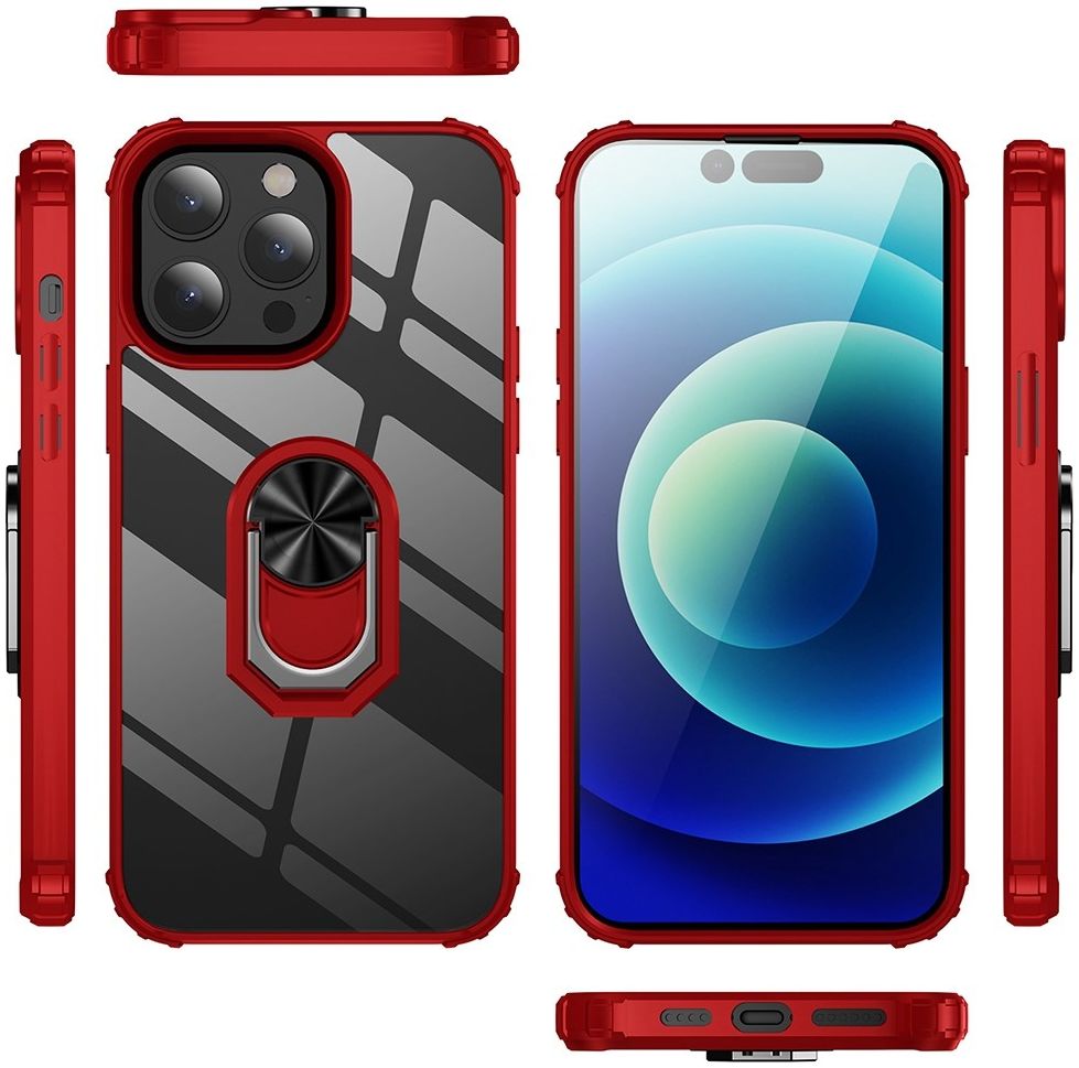Apple iPhone 14 Pro Max Hoesje Hybride Kickstand Back Case Zwart afbeelding 10