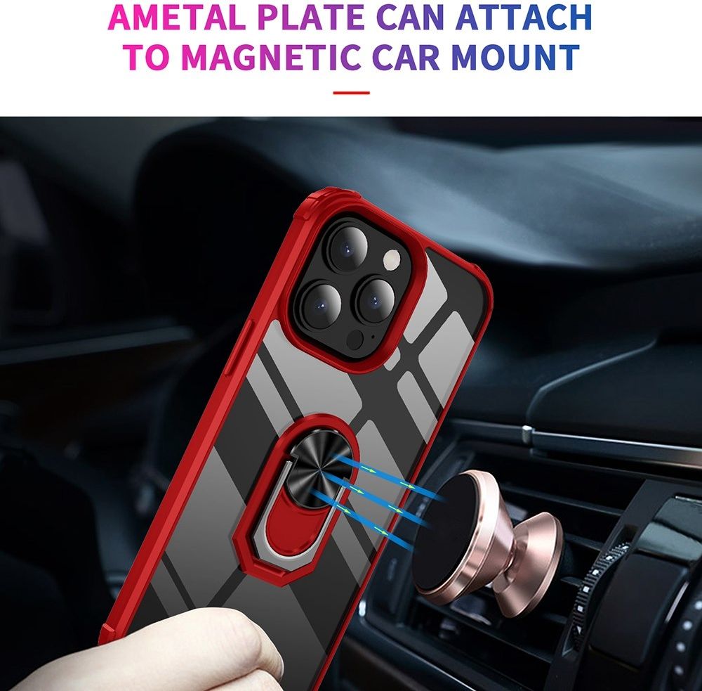 Apple iPhone 14 Pro Max Hoesje Hybride Kickstand Back Case Zwart afbeelding 6