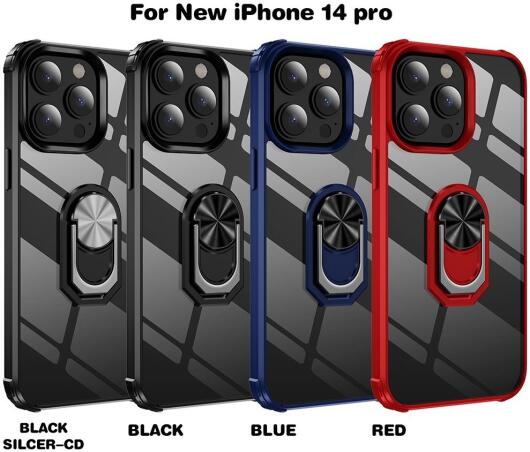 Apple iPhone 14 Pro Max Hoesje Hybride Kickstand Back Case Zwart afbeelding 2