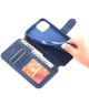 AZNS Apple iPhone 14 Plus Hoesje Portemonnee Book Case Kunstleer Blauw