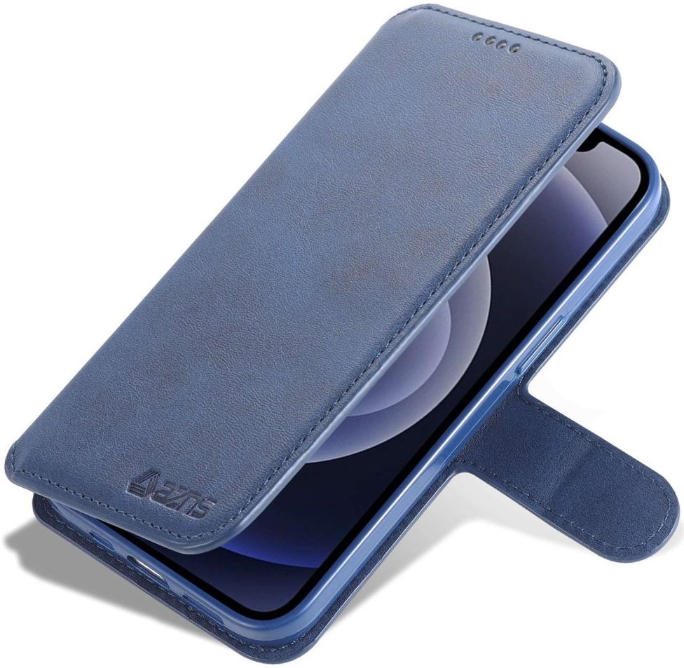 AZNS Apple iPhone 14 Plus Hoesje Portemonnee Book Case Kunstleer Blauw afbeelding 1