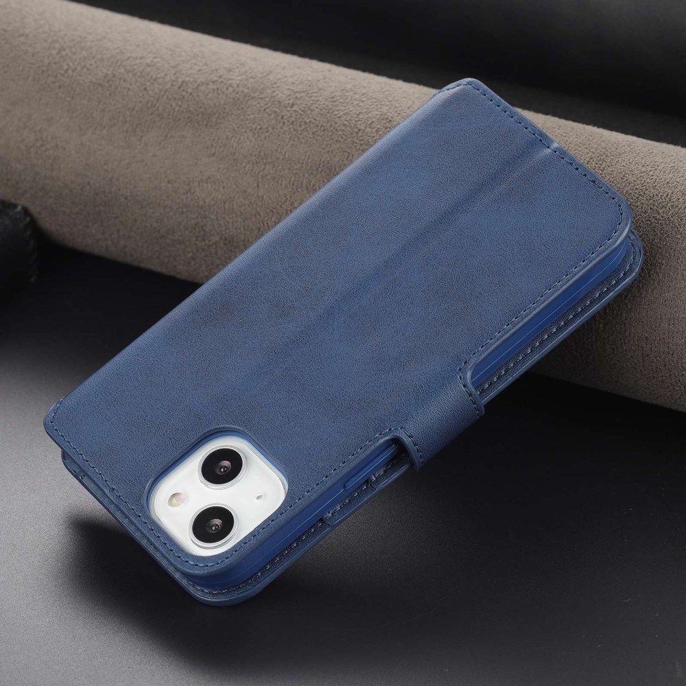 AZNS Apple iPhone 14 Plus Hoesje Portemonnee Book Case Kunstleer Blauw afbeelding 7