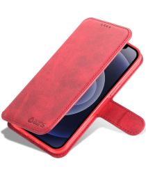 AZNS Apple iPhone 14 Plus Hoesje Portemonnee Book Case Kunstleer Rood