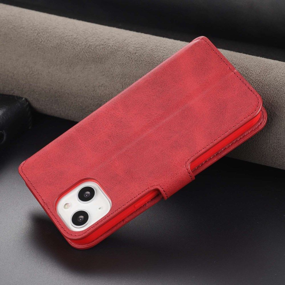 AZNS Apple iPhone 14 Plus Hoesje Portemonnee Book Case Kunstleer Rood afbeelding 7