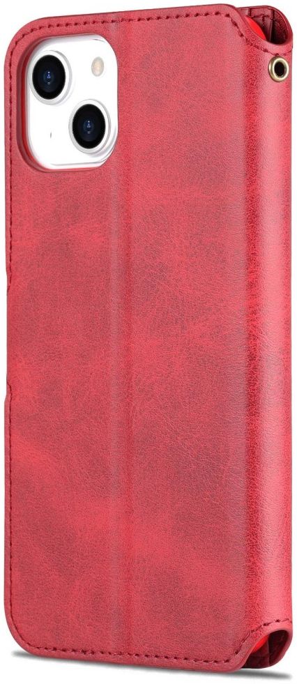 AZNS Apple iPhone 14 Plus Hoesje Portemonnee Book Case Kunstleer Rood afbeelding 9