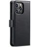 DG Ming iPhone 14 Pro Max Hoesje 2-in-1 Book Case en Back Cover Zwart