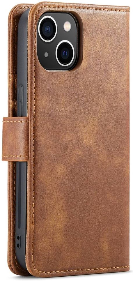 DG Ming Apple iPhone 14 Hoesje 2-in-1 Book Case en Back Cover Bruin afbeelding 10