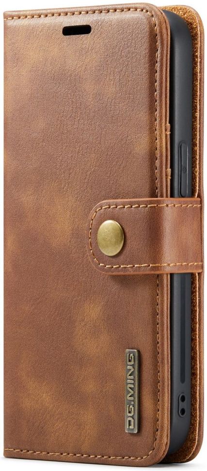 DG Ming Apple iPhone 14 Hoesje 2-in-1 Book Case en Back Cover Bruin afbeelding 9